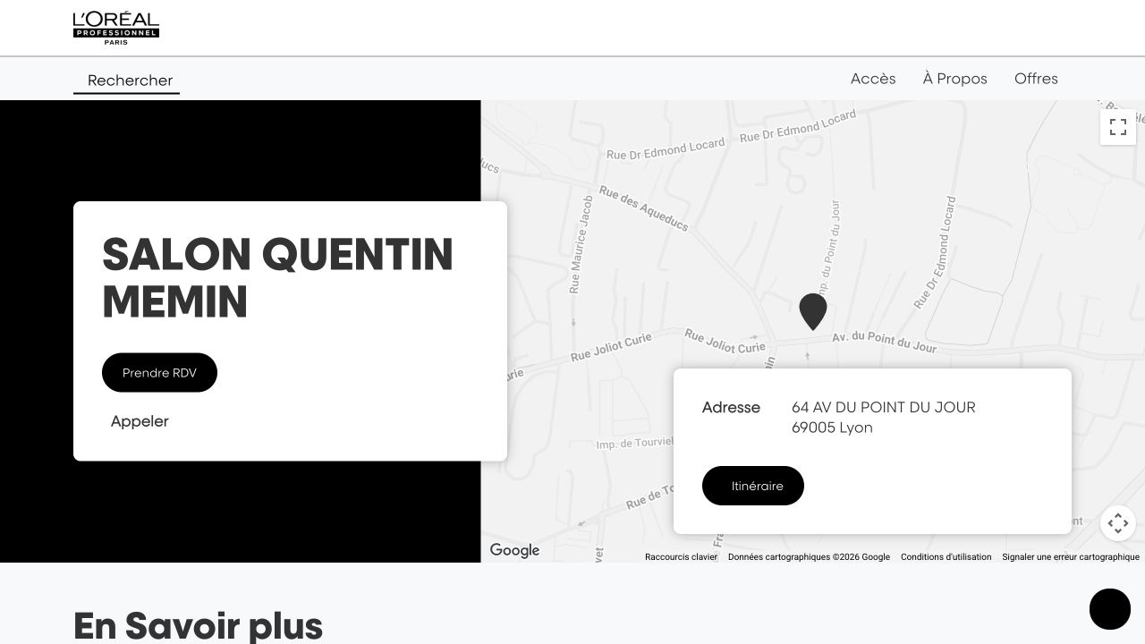 Capture du site de Salon Quentin Memin