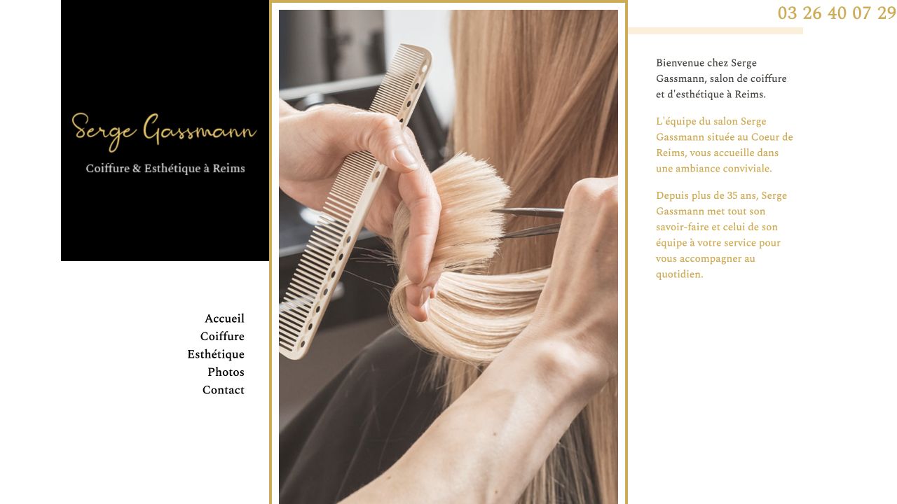 Capture du site de Serge Gassmann Coiffure
