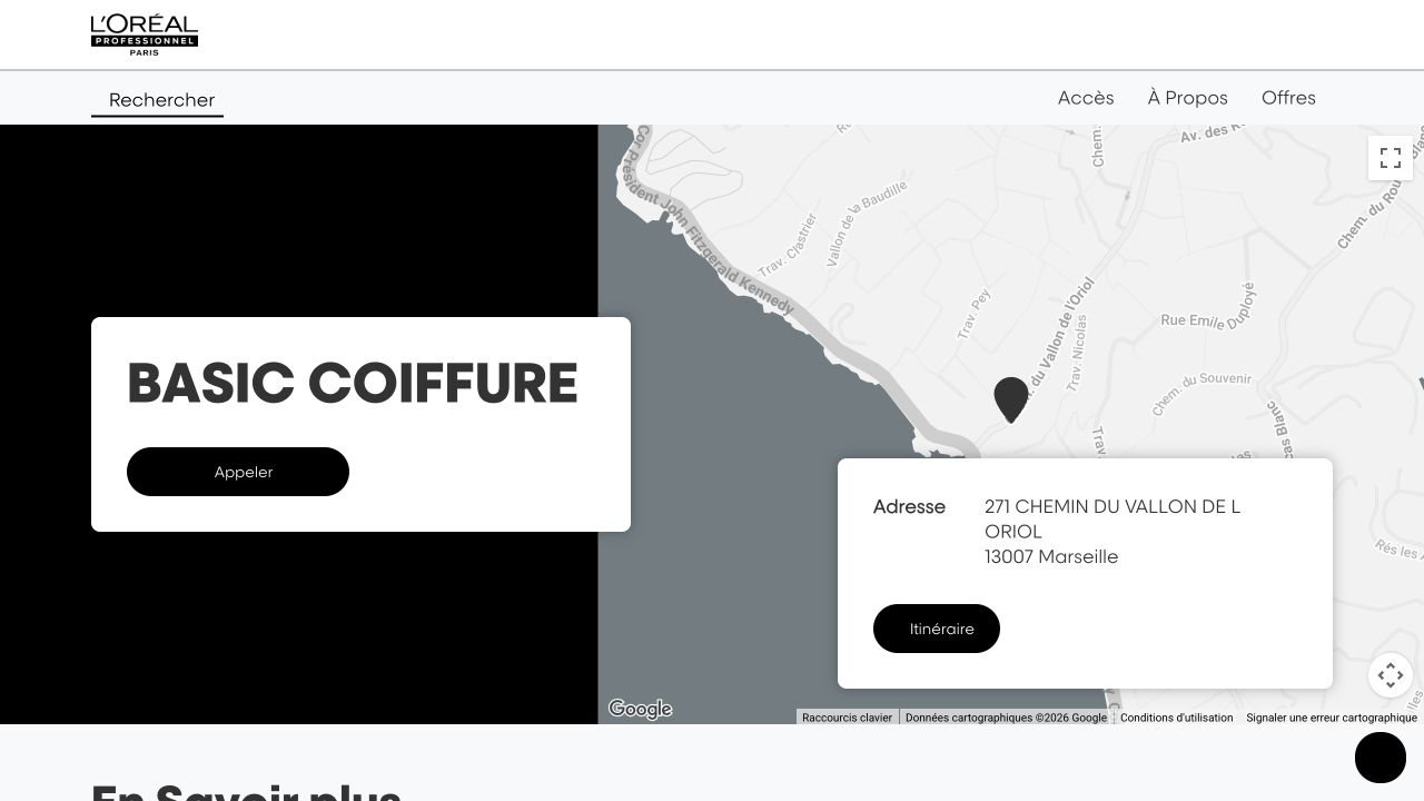 Capture du site de Basic Coiffure