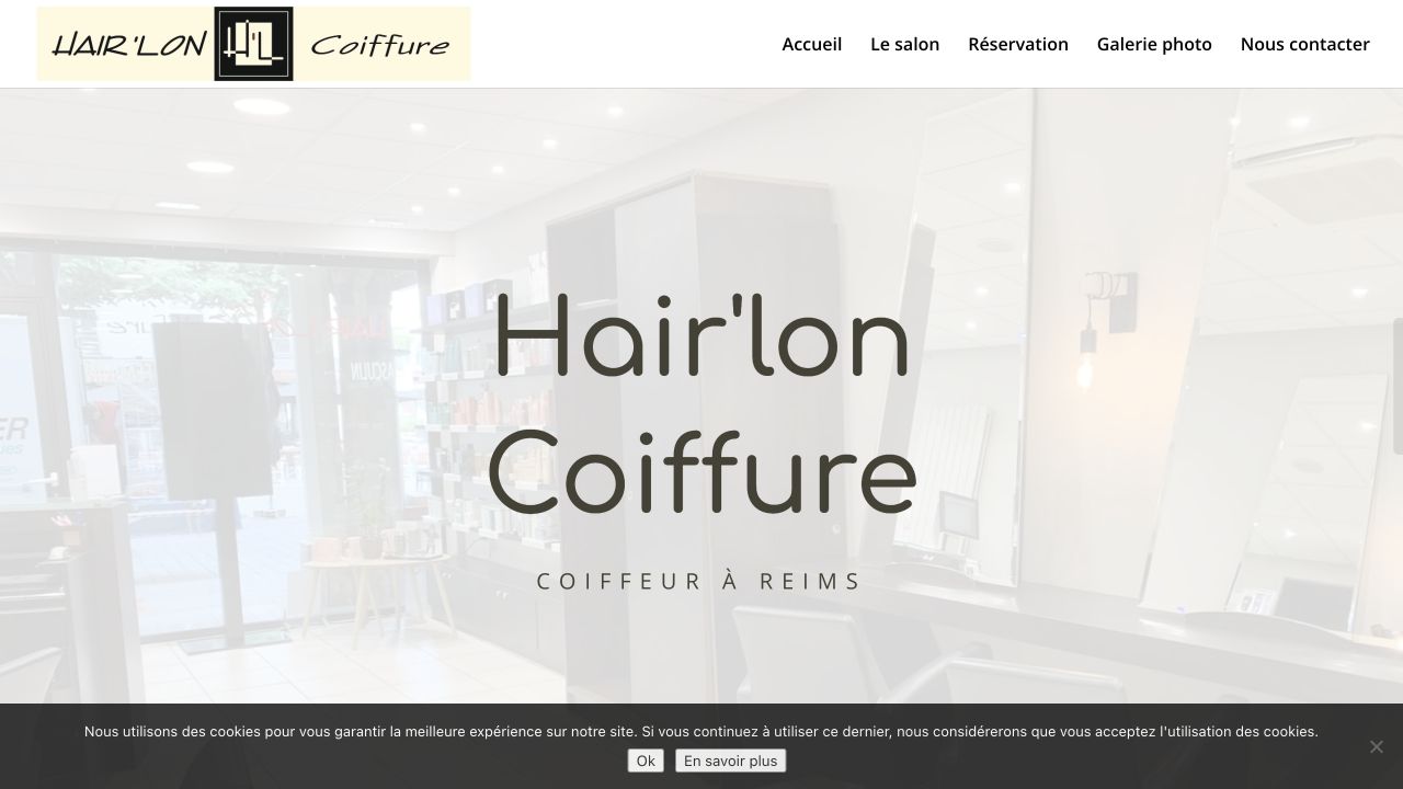 Capture du site de Hair’lon Coiffure
