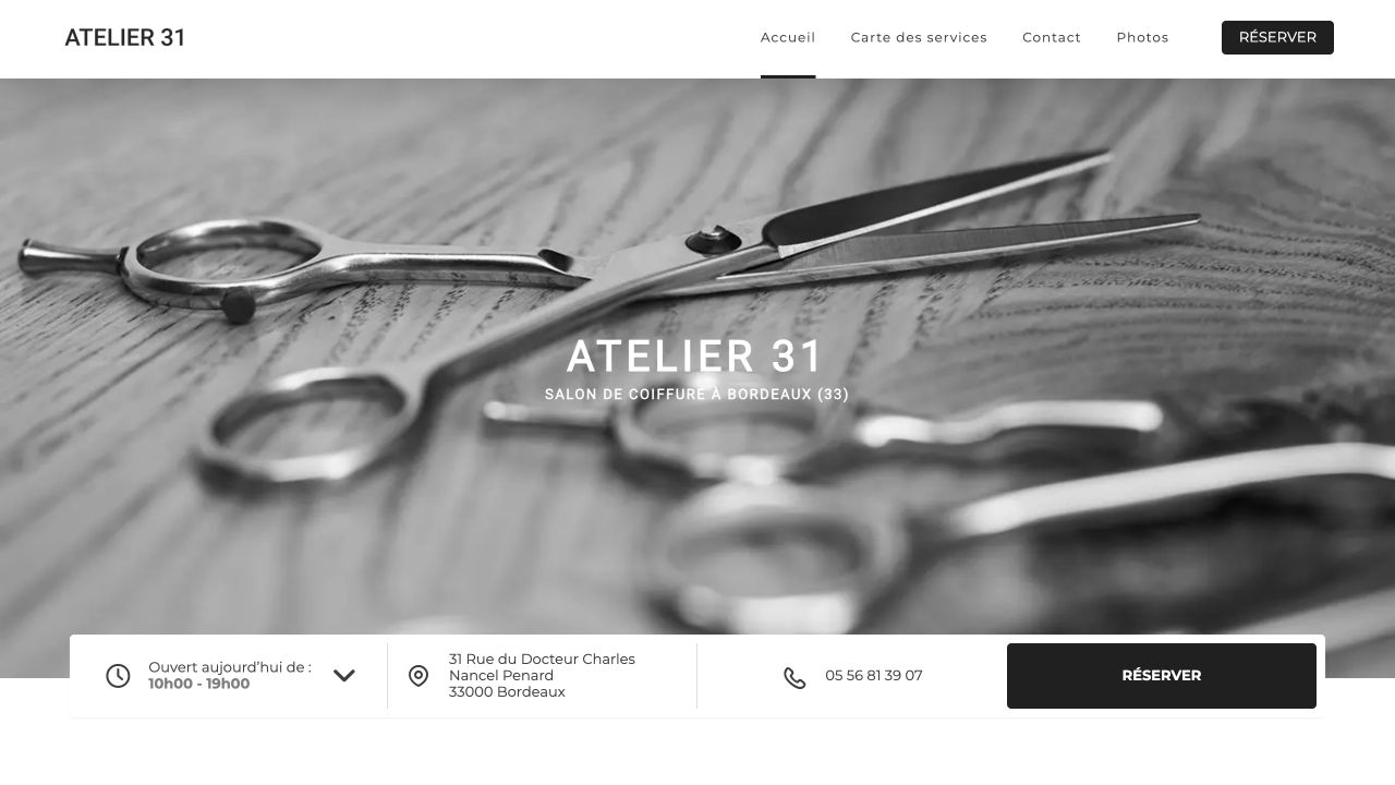 Capture du site de Atelier 31