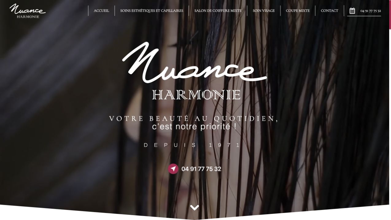 Capture du site de Nuance Harmonie