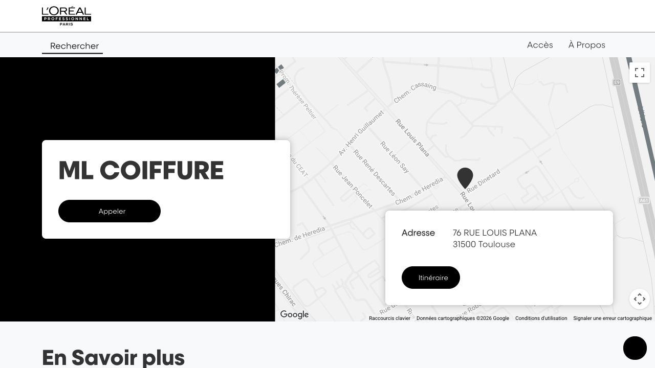 Capture du site de ML Coiffure