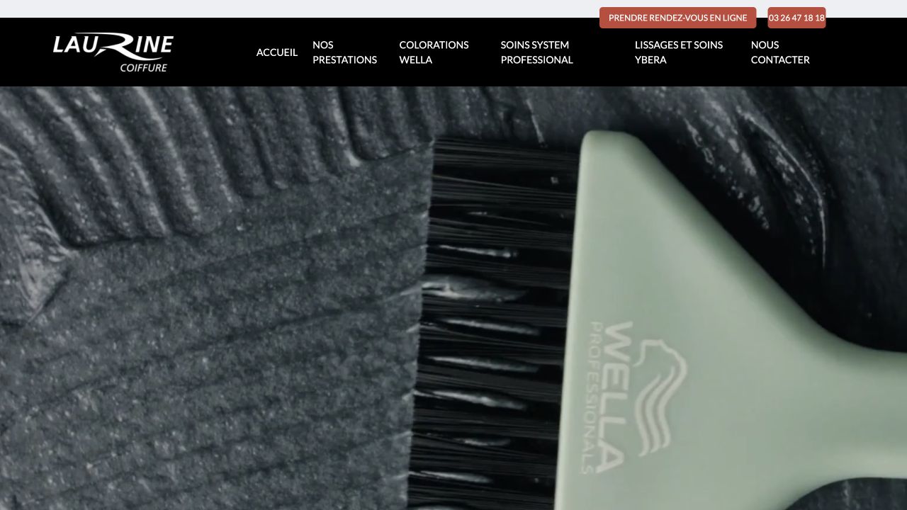 Capture du site de Laurine Coiffure