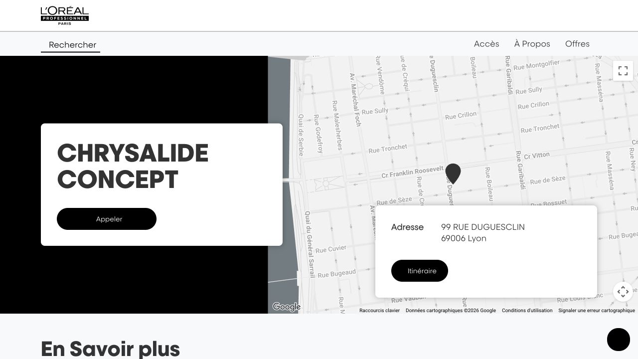 Capture du site de Chrysalide Concept