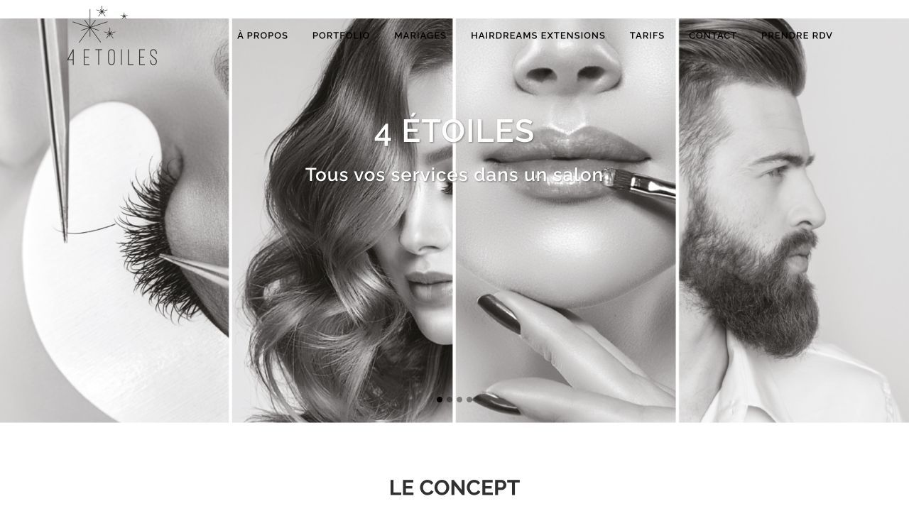 Capture du site de 4 Étoiles Le Salon