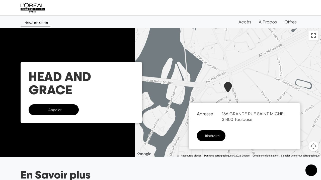 Capture du site de Head and Grace