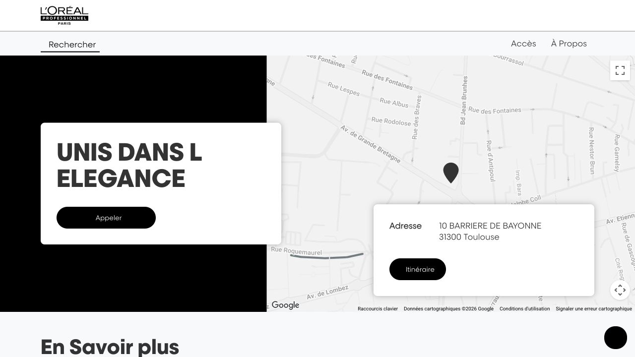 Capture du site de N’R Coiffure — Unis dans l’Élégance