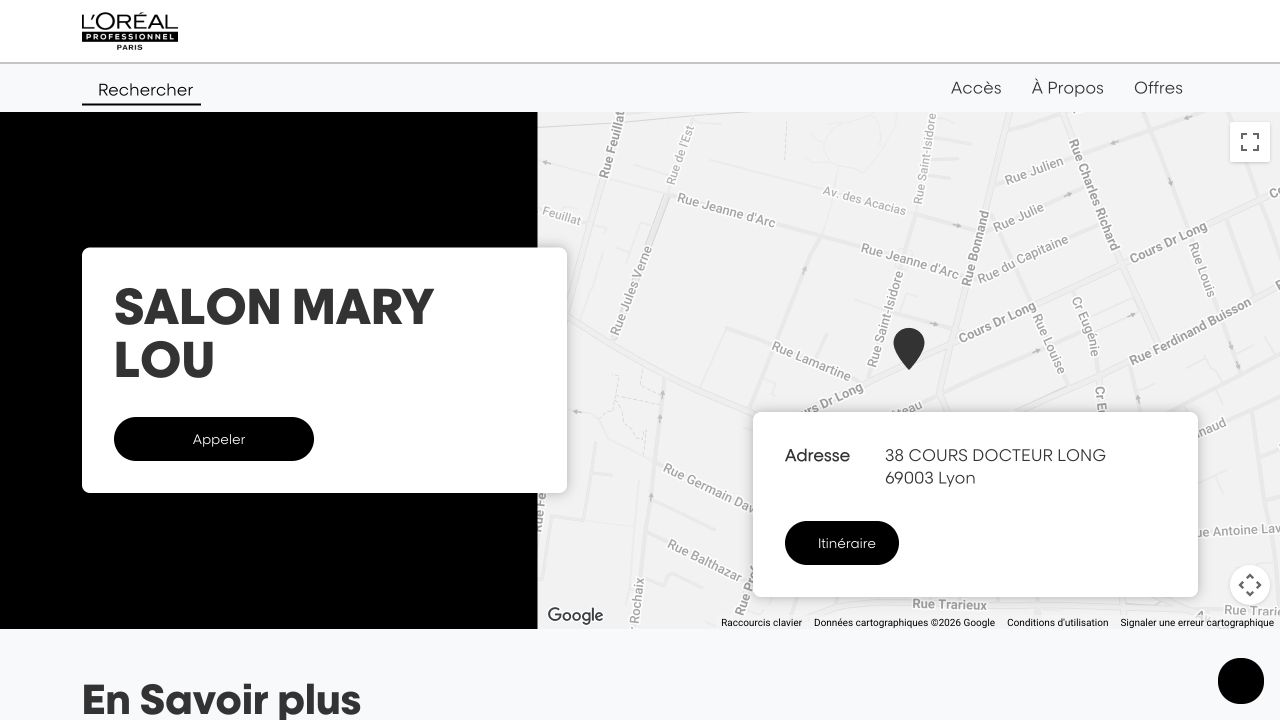 Capture du site de Salon Mary Lou