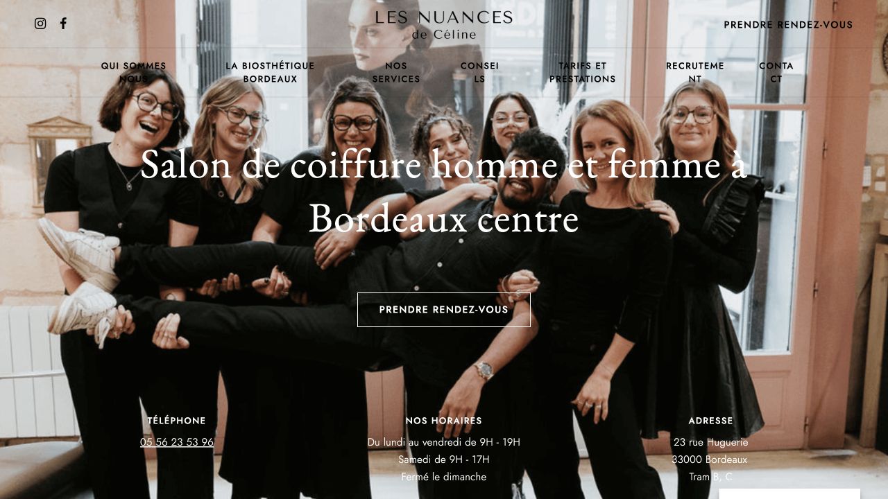 Capture du site de Les Nuances de Céline