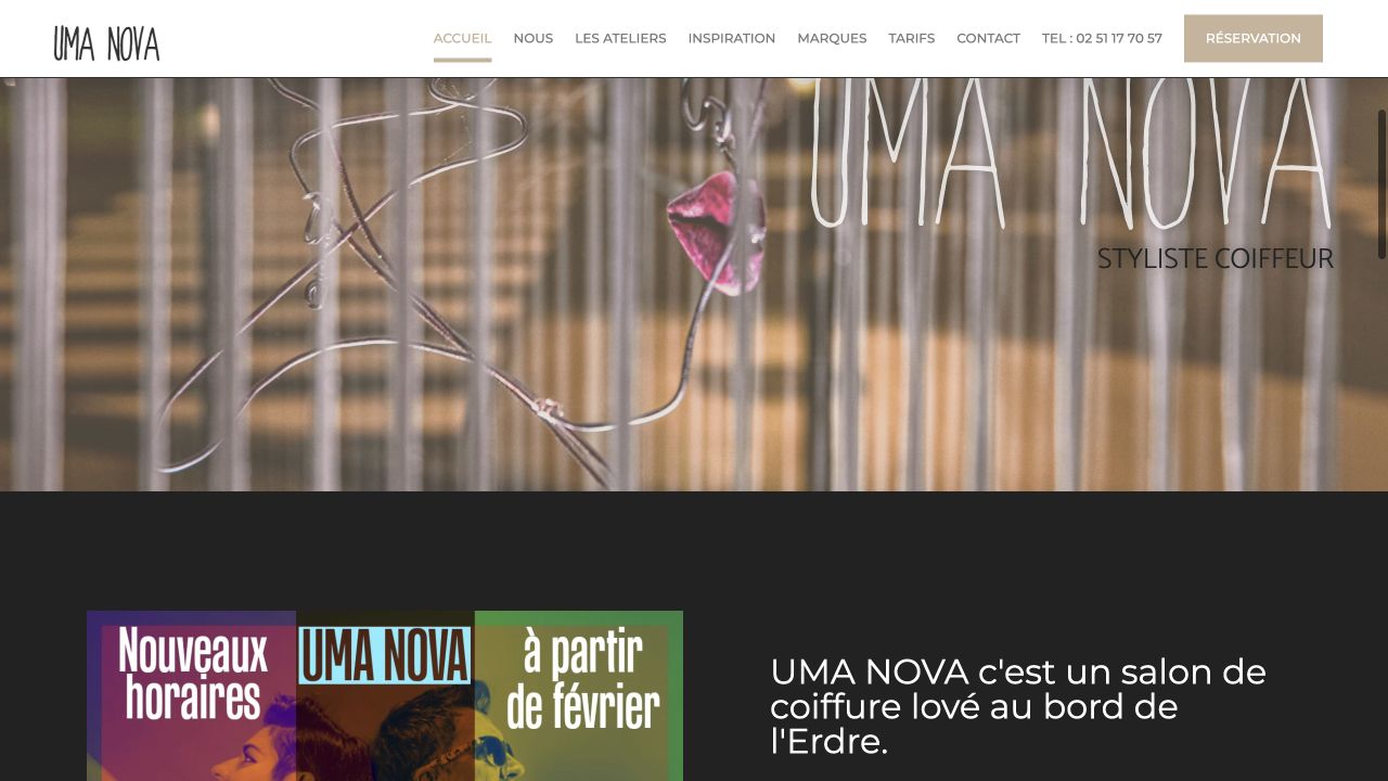 Capture du site de Uma Nova