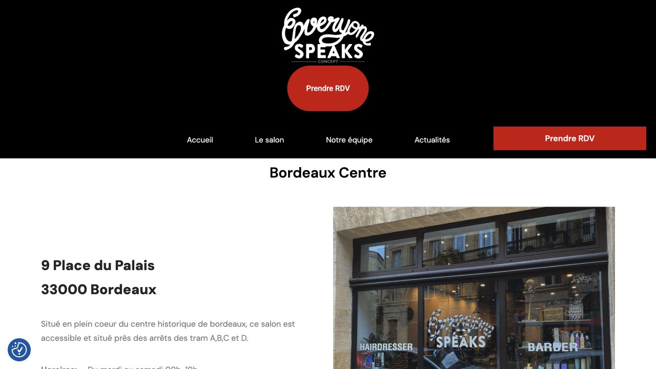 Capture du site de EveryoneSpeaks — place du Palais