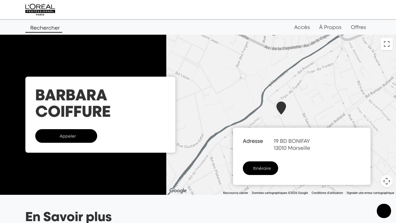 Capture du site de Barbara Coiffure