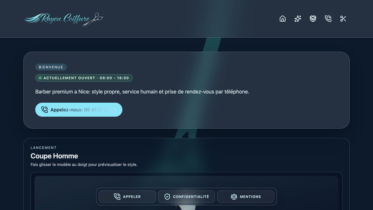 Capture du site de Rayen Coiffure — René Cassin