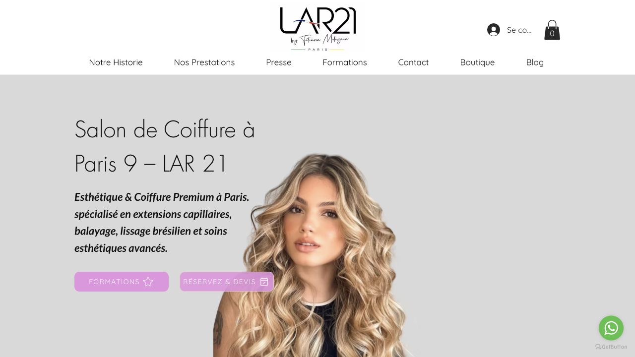 Capture du site de LAR 21