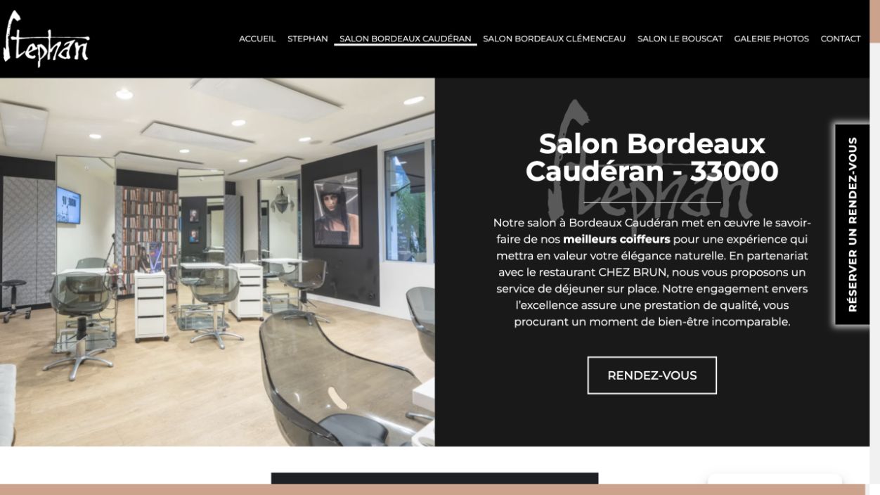 Capture du site de Stephan — Bordeaux Caudéran