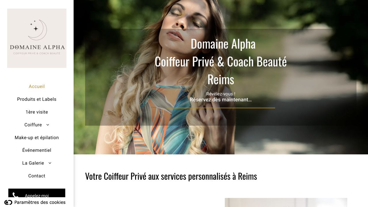 Capture du site de Domaine Alpha Coiffure