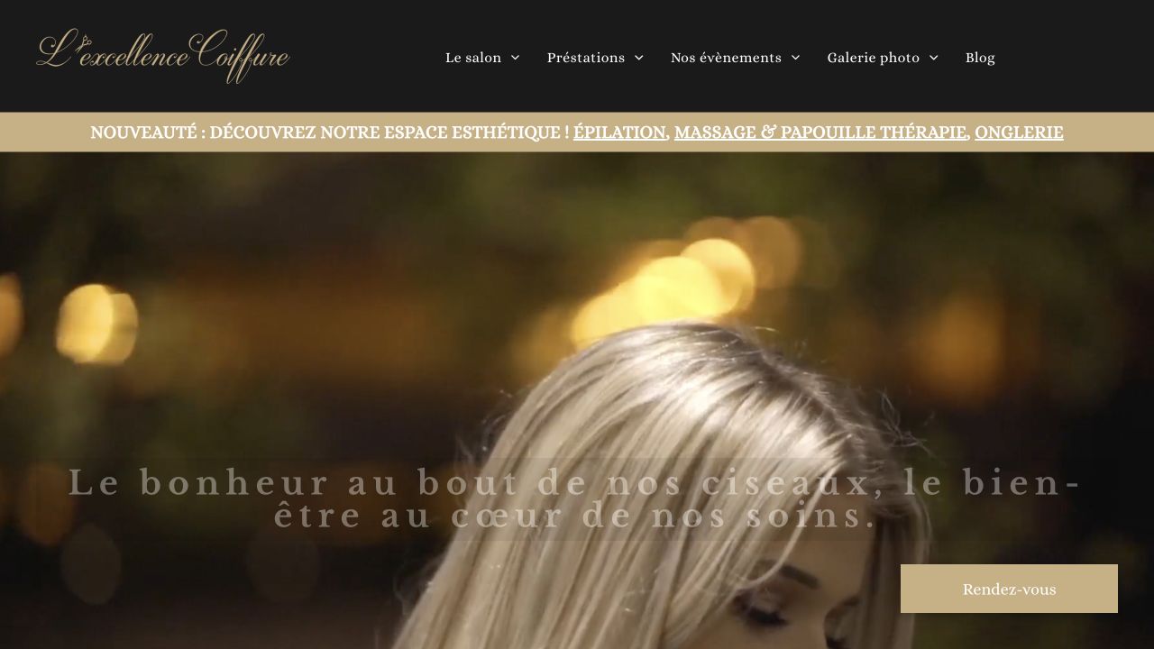 Capture du site de L’Excellence Coiffure