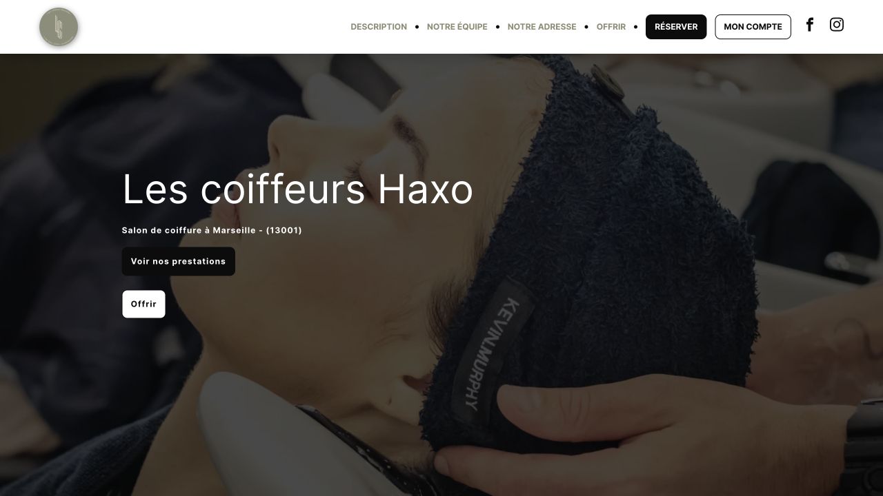 Capture du site de Les Coiffeurs Marseille — Haxo