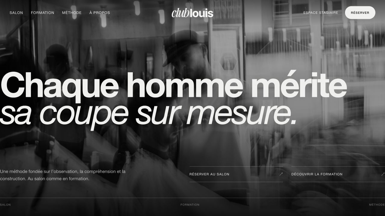 Capture du site de Club Louis