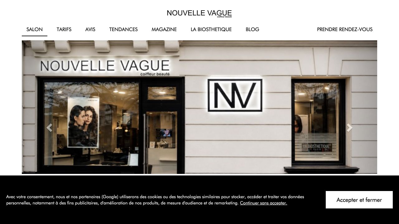 Capture du site de Nouvelle Vague