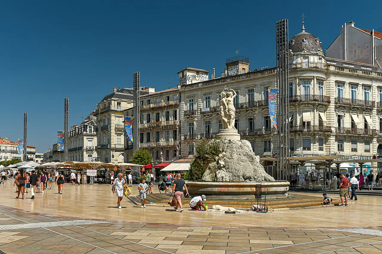 La place de la Comédie à Montpellier
